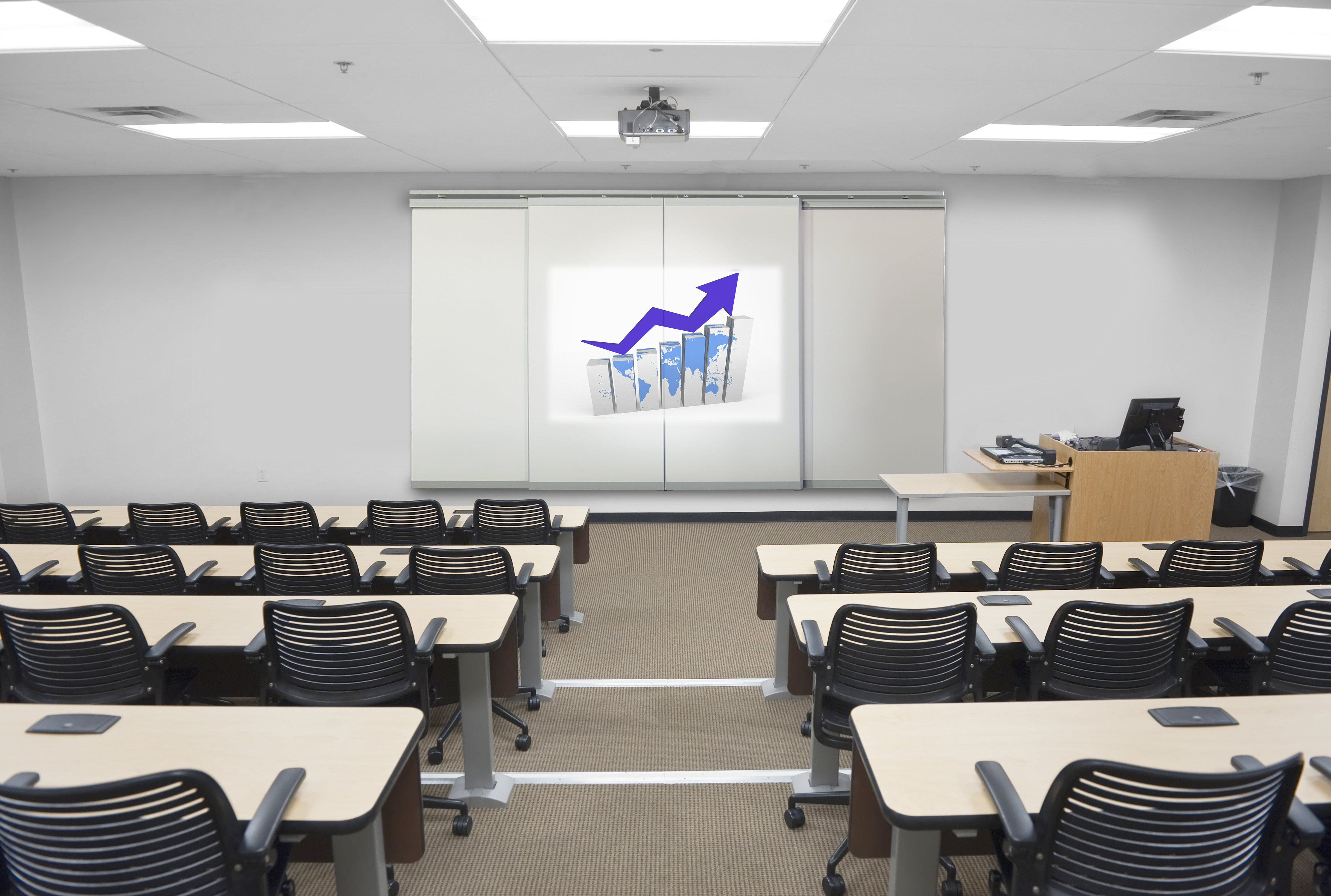 coronaVISUAL VIP+ Sliding RaiL System classroom Image