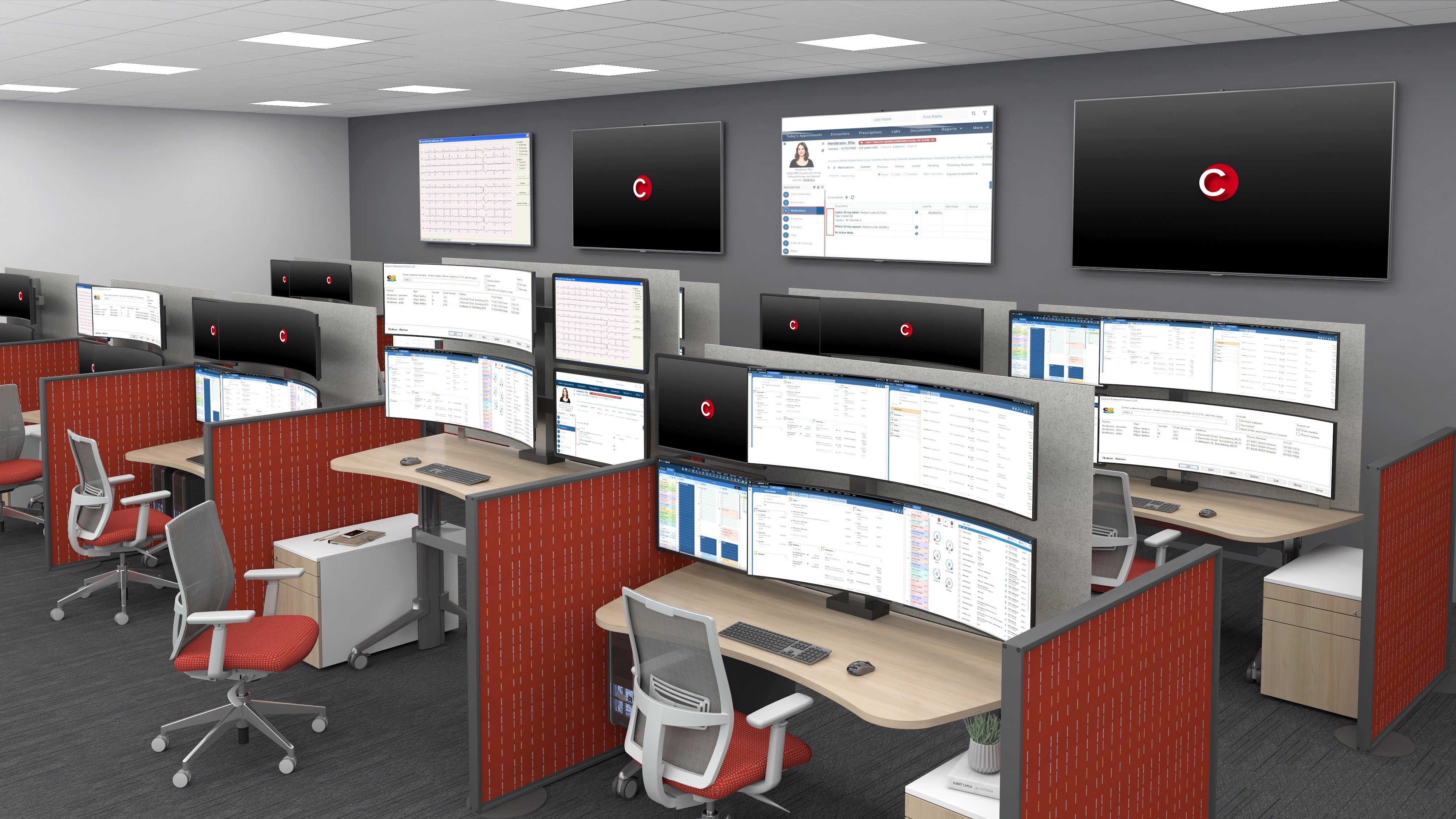 Corona Group - Multi Monitor Desking with Intersection Space Division - 09.21.2022