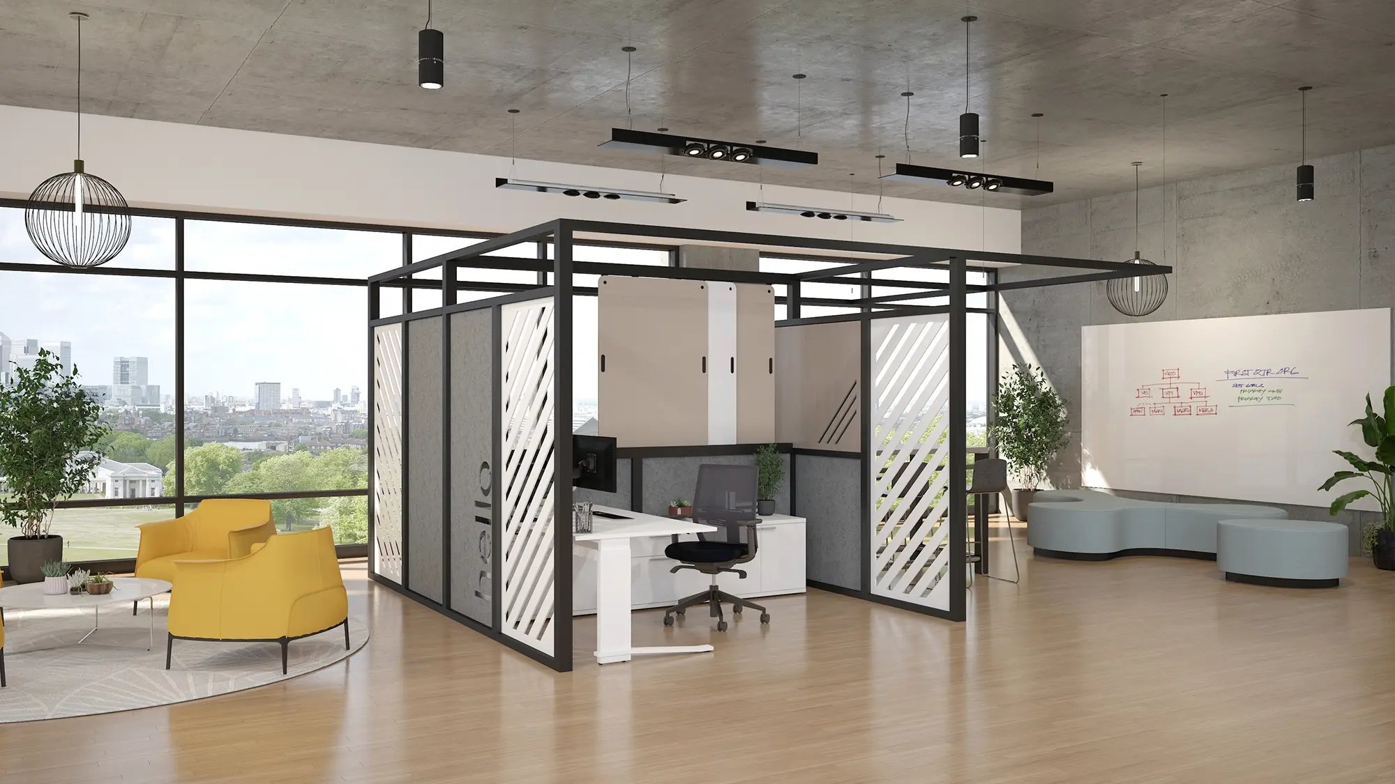 CoronaGroup-Intersection_Space-Desk-Pods_Cantilever-Overhang