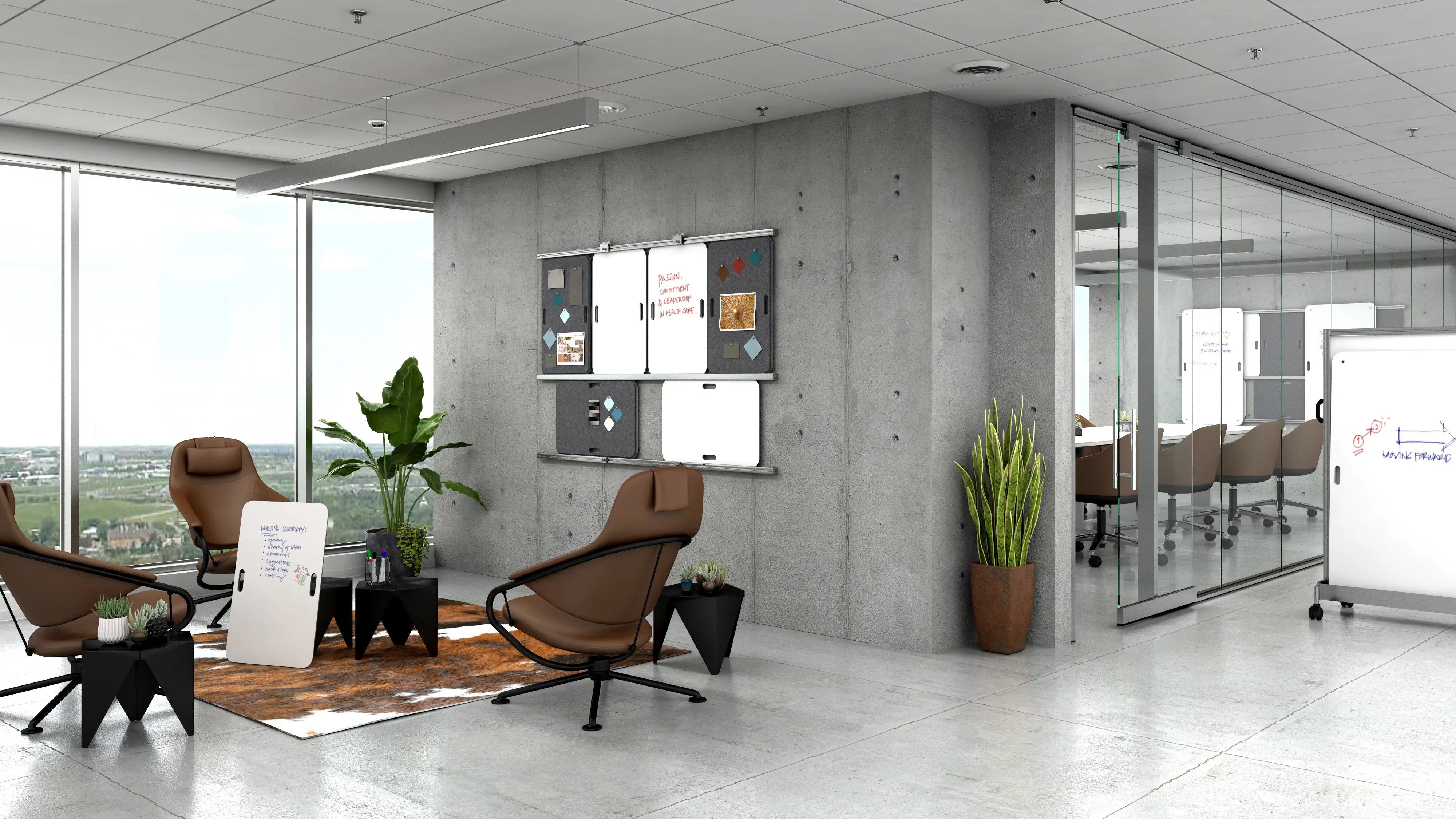 CoronaGroup-MergeRail_ConcreteWall_ConferenceRoom