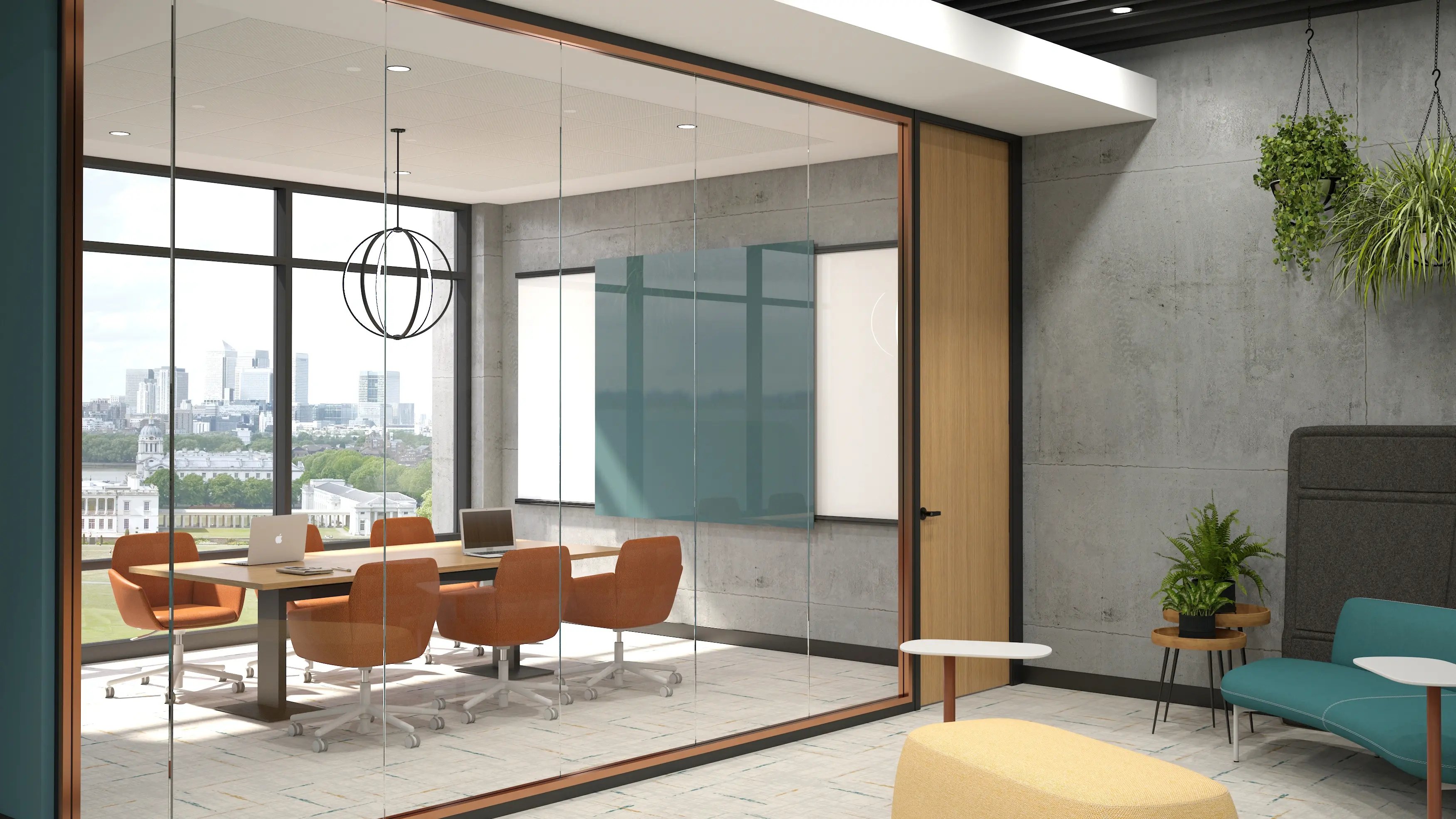 CoronaGroup-Merge_GlassMediaWall_Sliding-Panels-Closed
