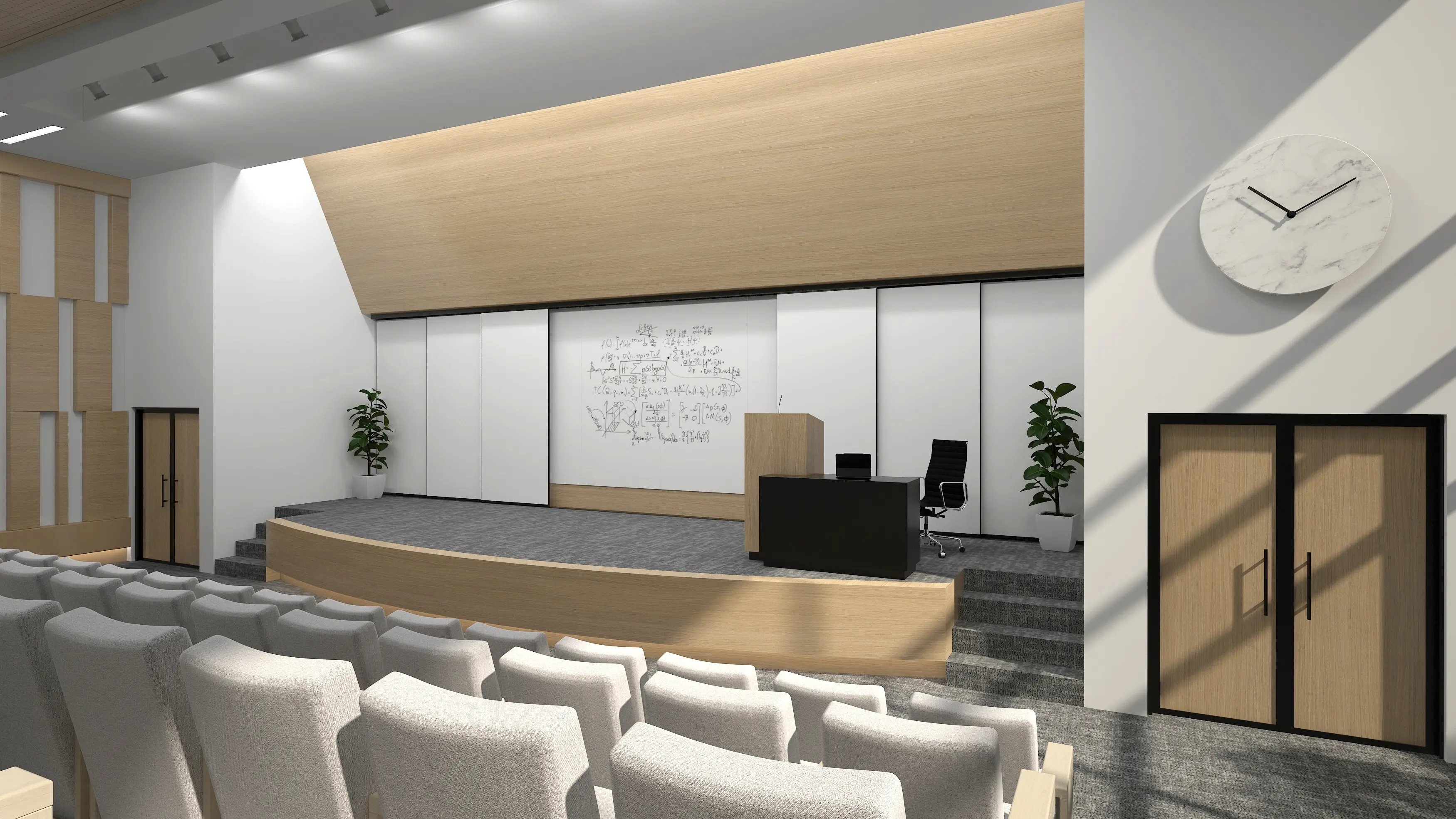 CoronaGroup-VIP+SlidingWallPanel_SplinedPorcelain-Markerboards_LectureHall_Application-112021