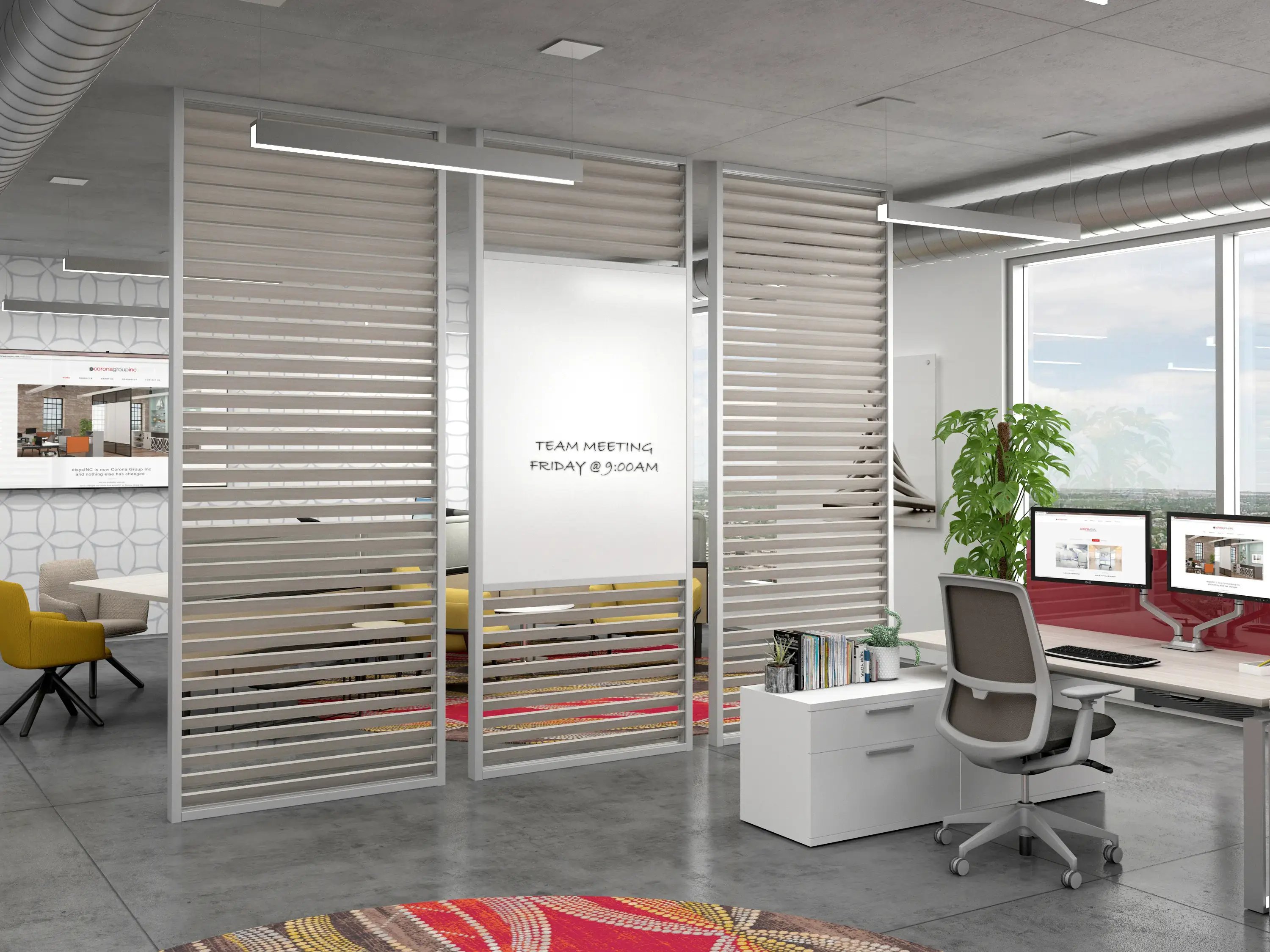 CoronaVISUAL-Intersection-SinglePanel-Light_Wood_Slats