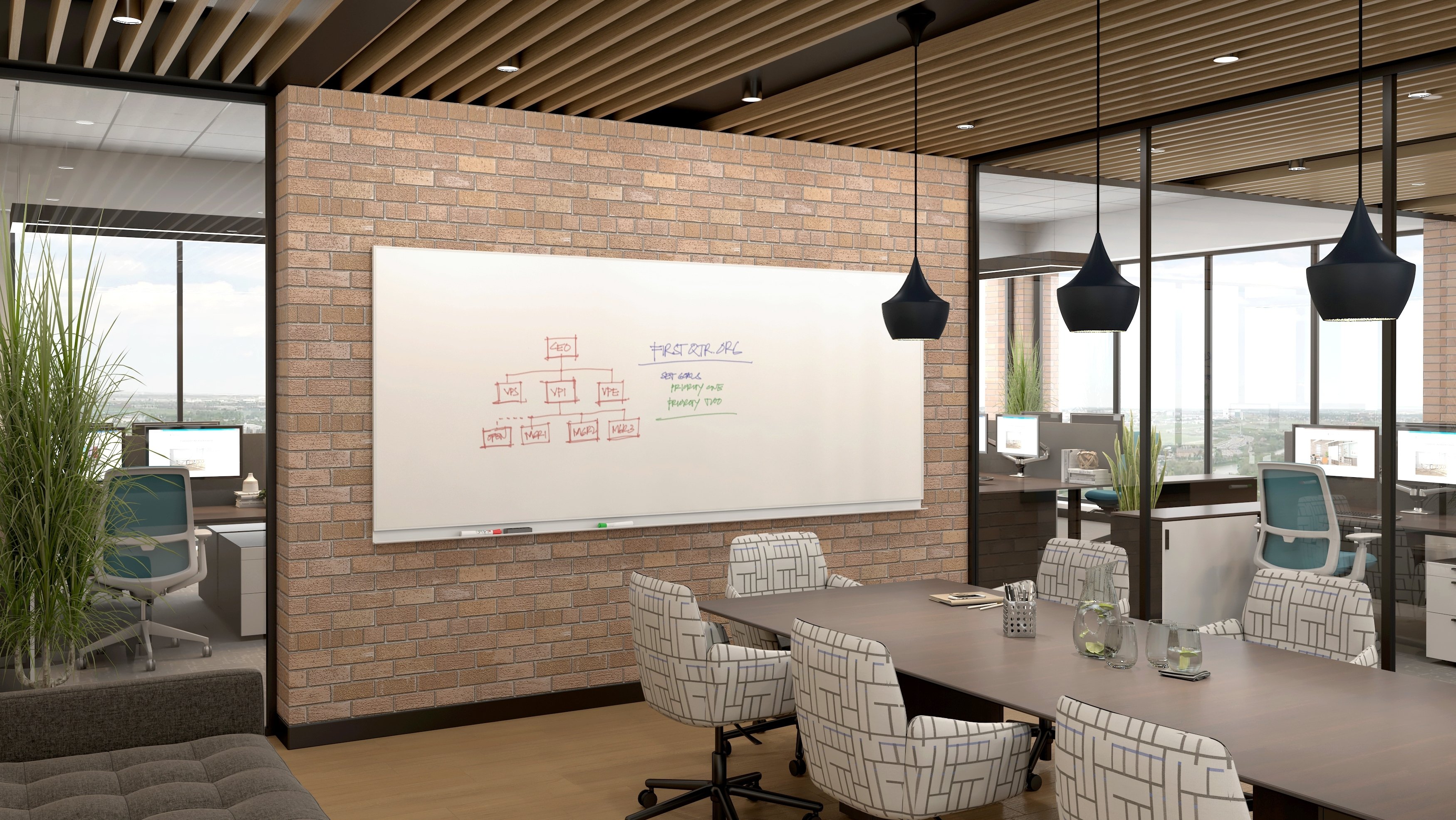 CoronaGroup-elementsSeries-SatinGlass-Markerboard-AluminumFrames