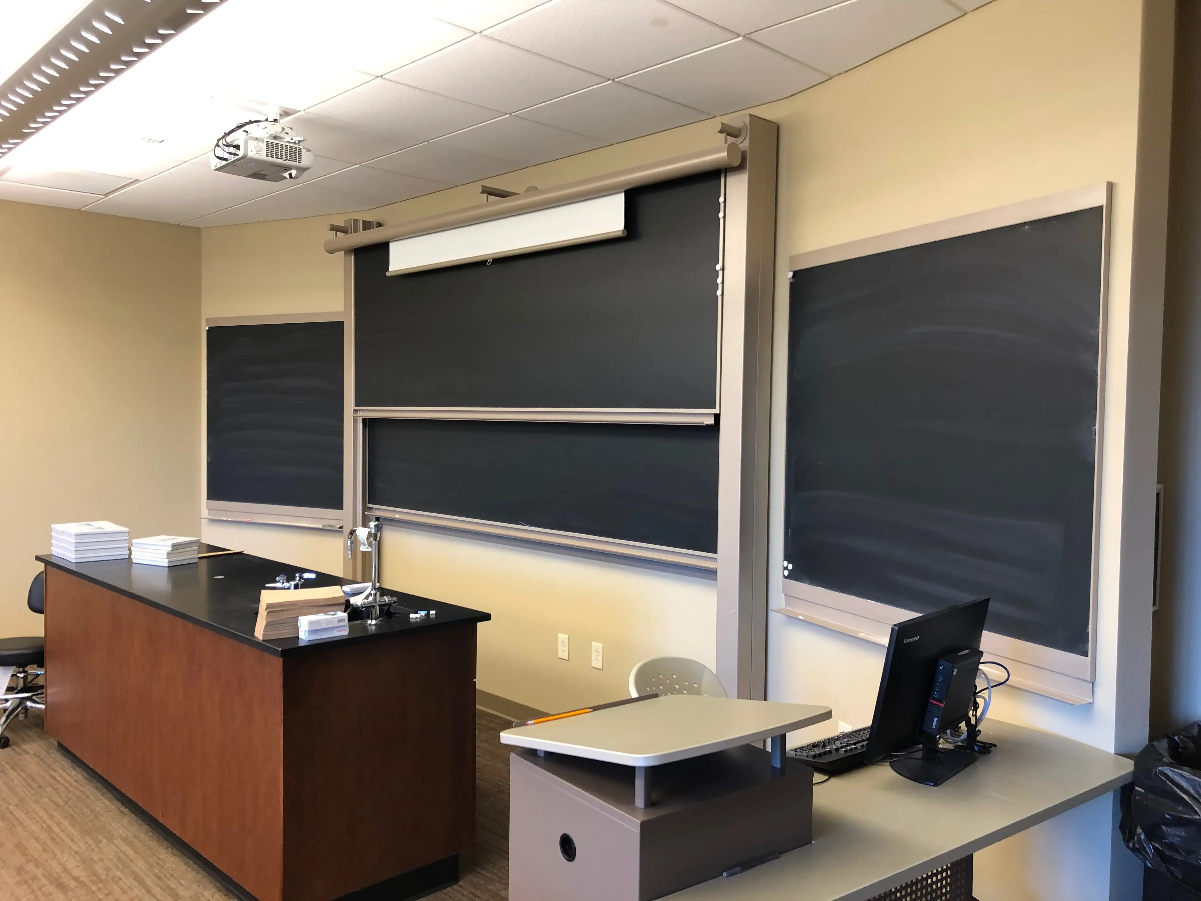 VIP CHALKBOARDS WALL MOUNTED WITH SLIDING VERTICAL COLUMN BOARD SYSTEM